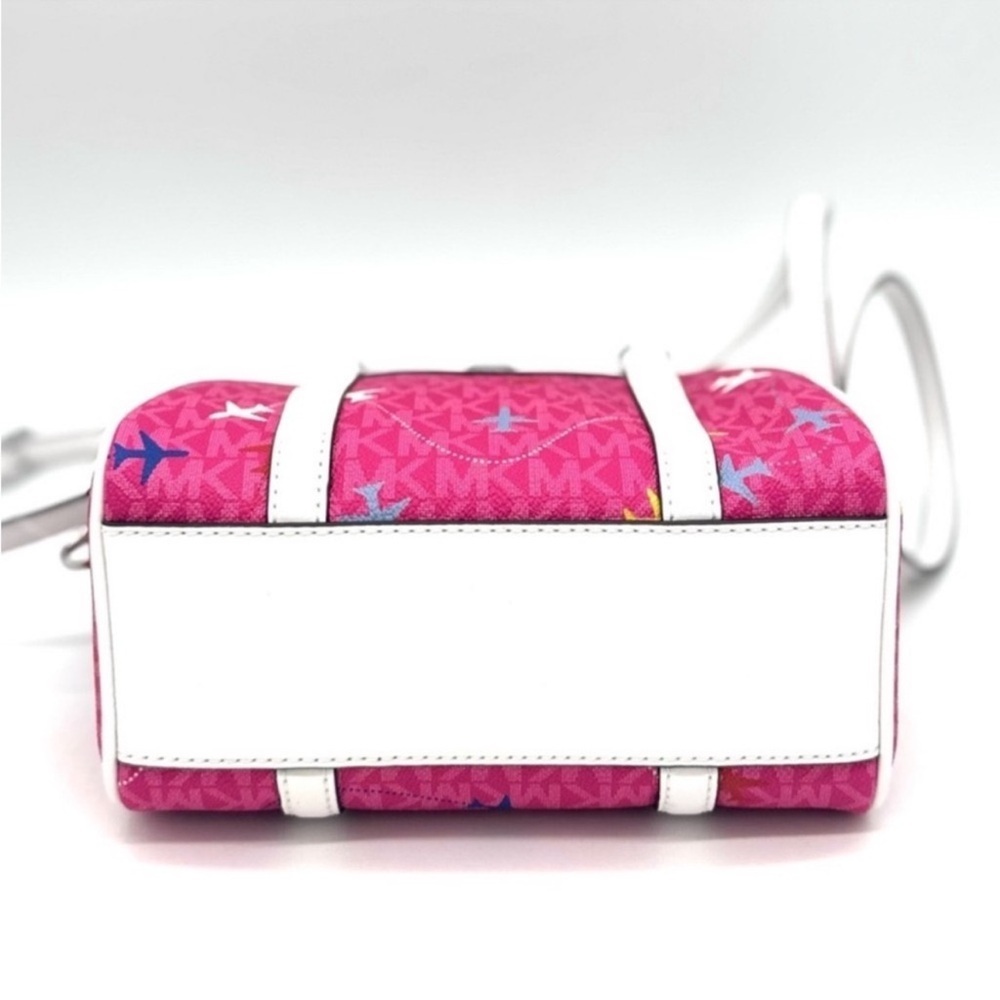 Michael Kors Small Travel Duffle Xbody Bag Dragon Fruit Multi - Picture 7 of 8